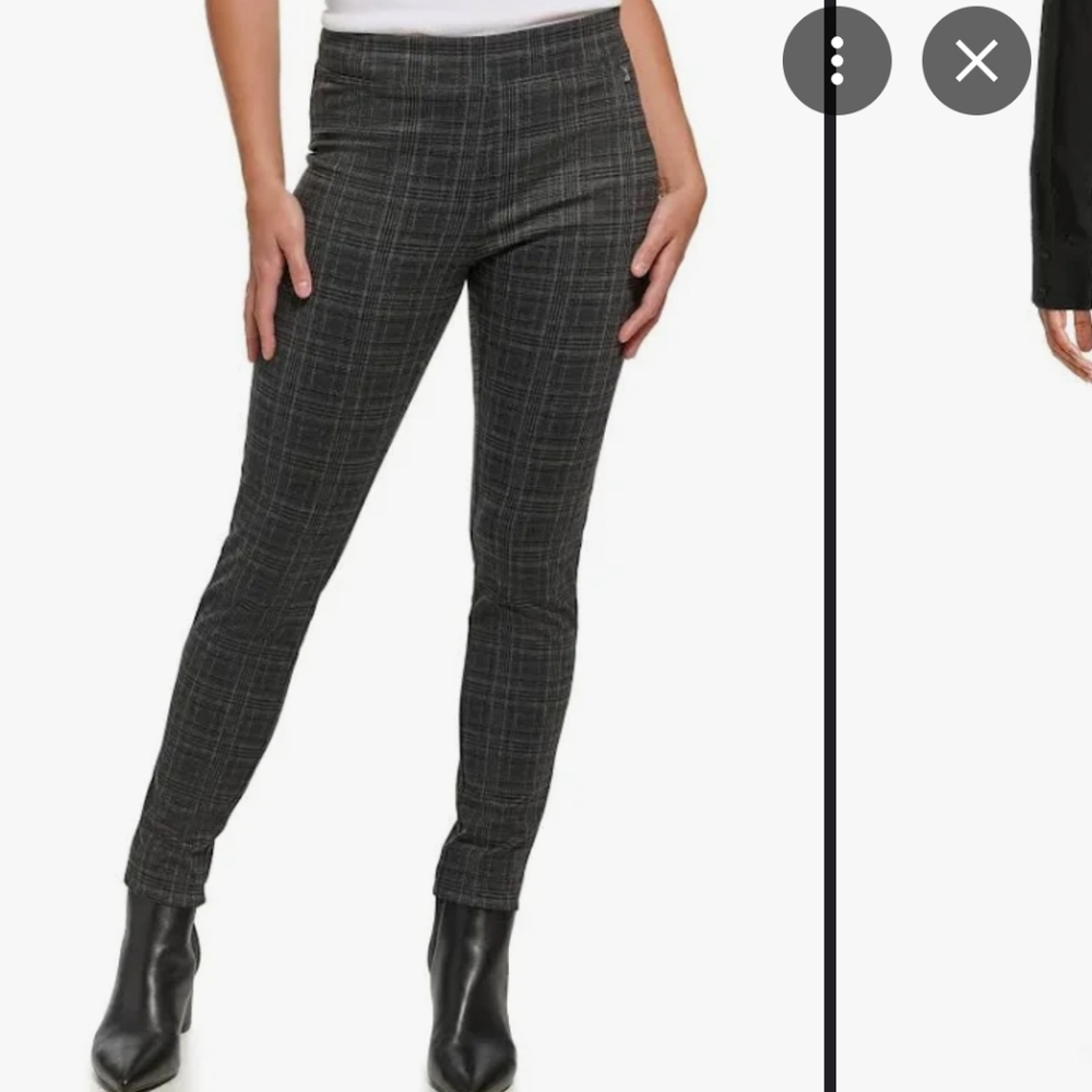 Simply Vera/ Vera Wang Dark Grey Plaid Leggings